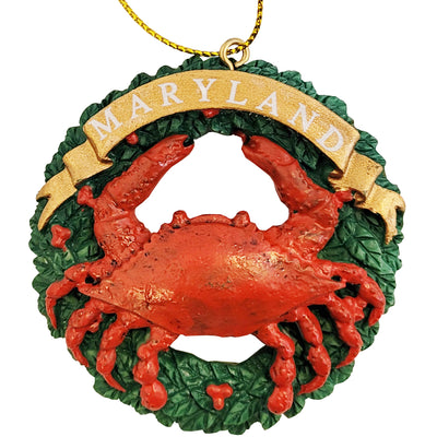 Red Crab Wreath Resin Ornament