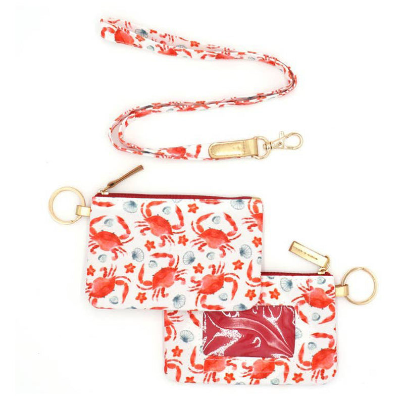 Red Crabs Beach Bag Totebag, Pouch or ID Wallet Lanyard