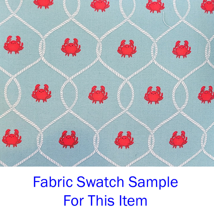 Red Crabs Net Microwave Bowl Cozy Potholder (fabric swatch)