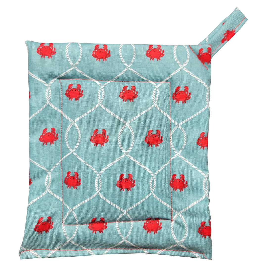 Red Crabs Net Potholder