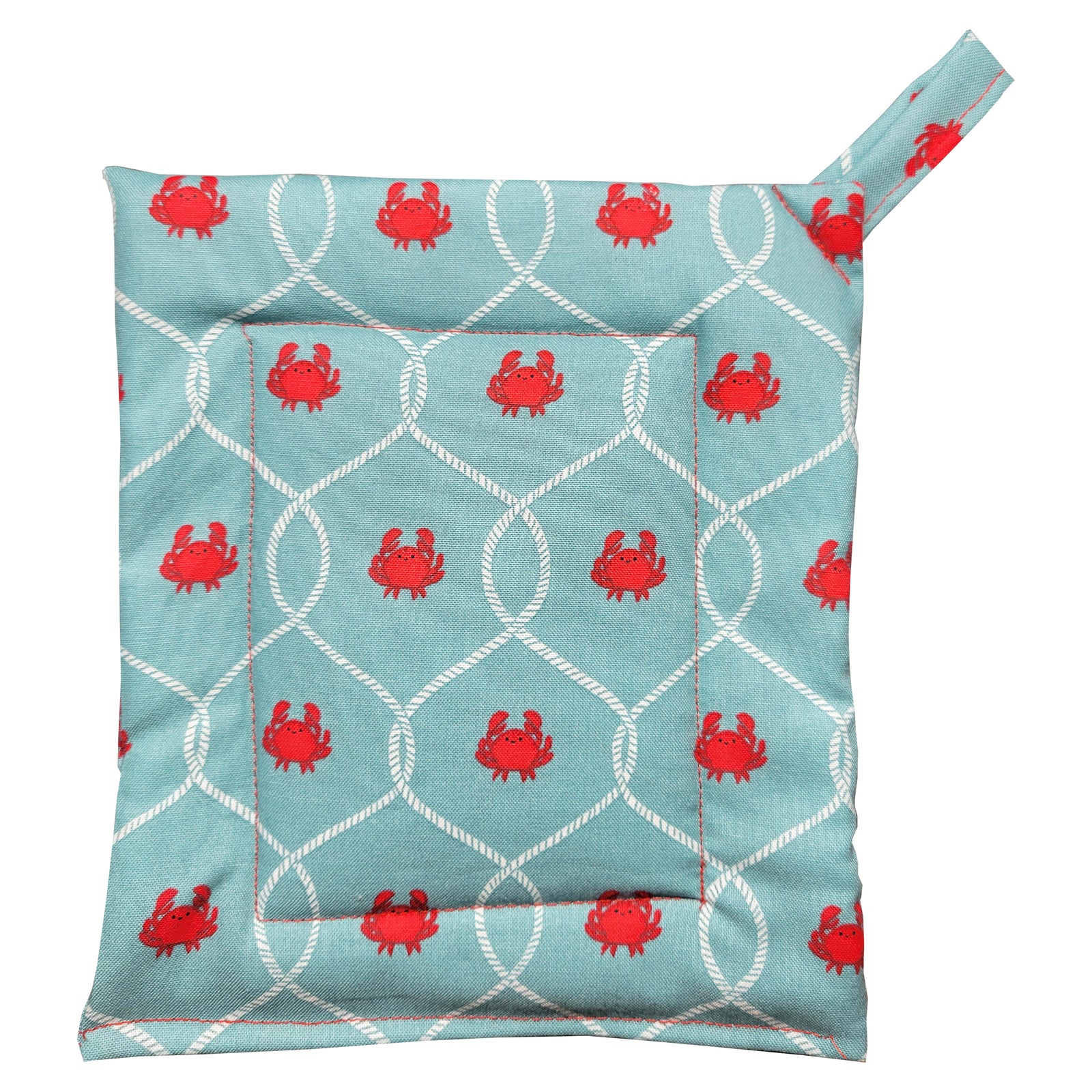 Red Crabs Net Potholder