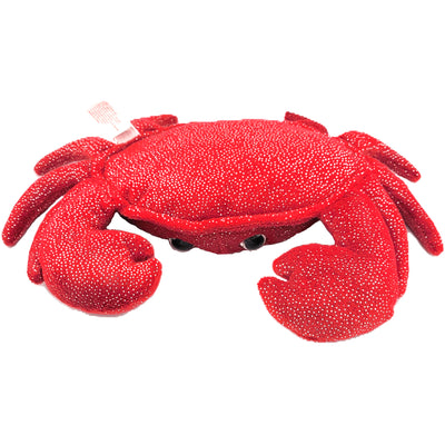 Red Glitter Crab Plush Toy Bottom