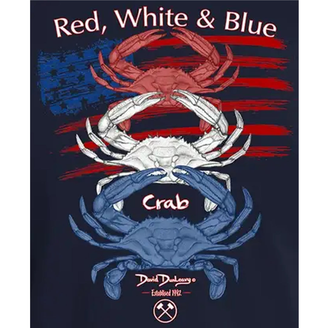 Red, White &amp; Blue Crab Navy T-Shirt Design
