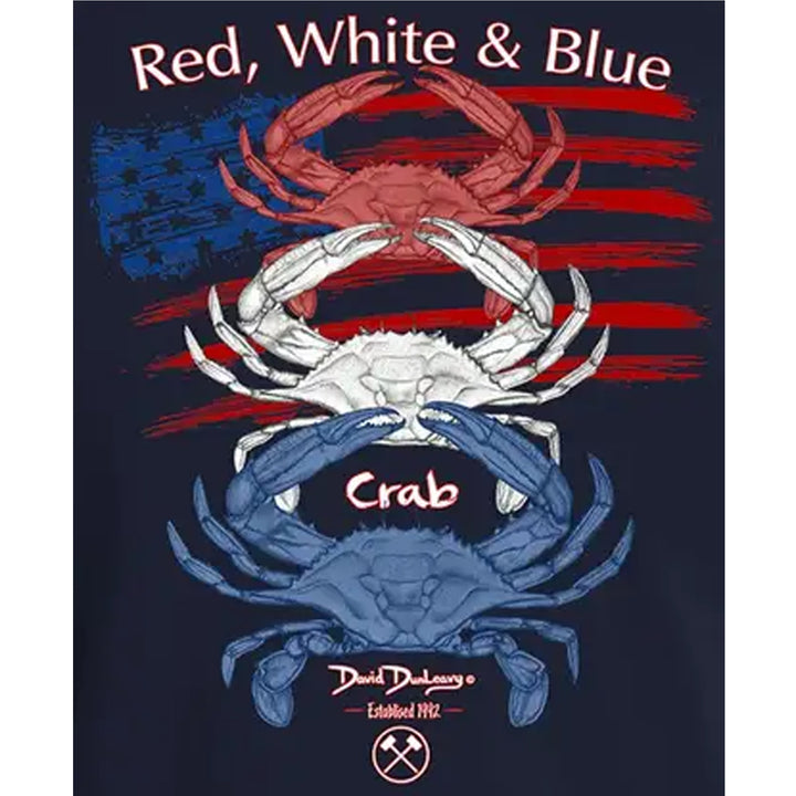 Red, White &amp; Blue Crab Navy T-Shirt Design
