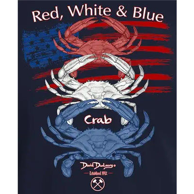 Red, White & Blue Crab Navy T-Shirt Design