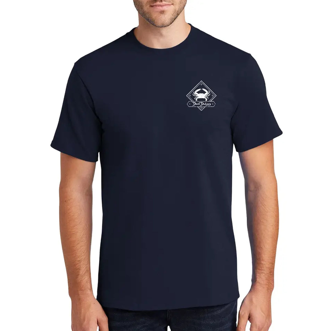 Red, White &amp; Blue Crab Navy T-Shirt Model Front