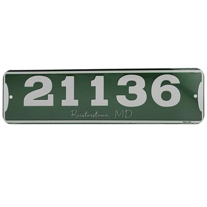 Zip Code &amp; Town Aluminum Signs - 21136 Reisterstown, MD
