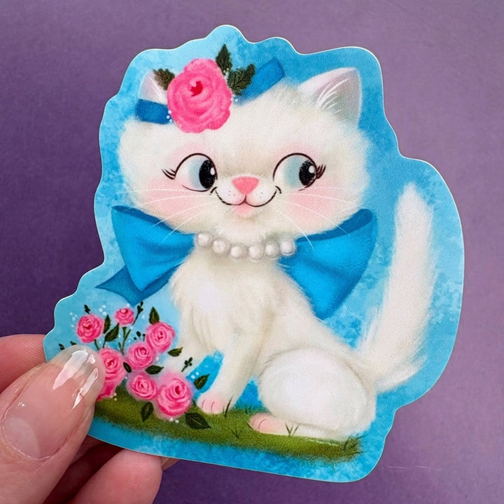 Retro Calendar Cat Sticker June