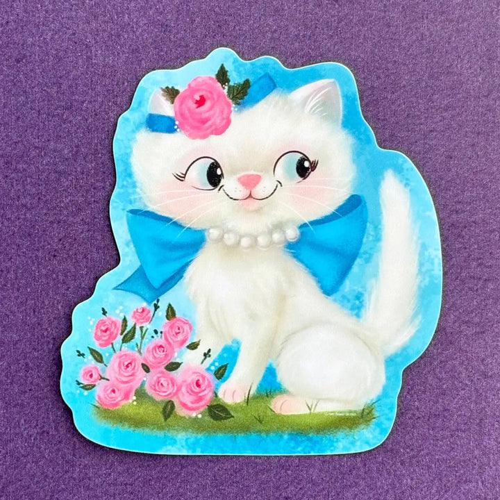 Retro Calendar Cat Sticker June
