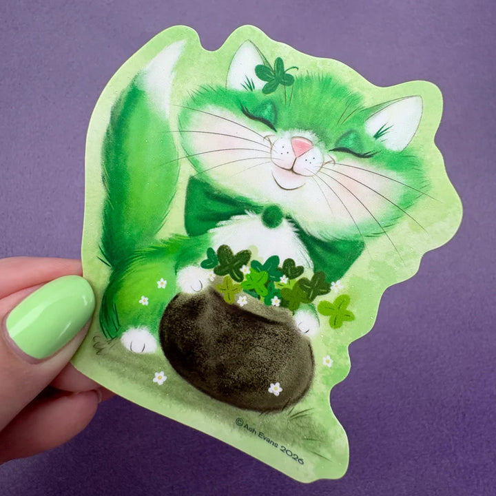 Retro Calendar Cat Sticker March