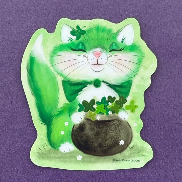 Retro Calendar Cat Sticker March
