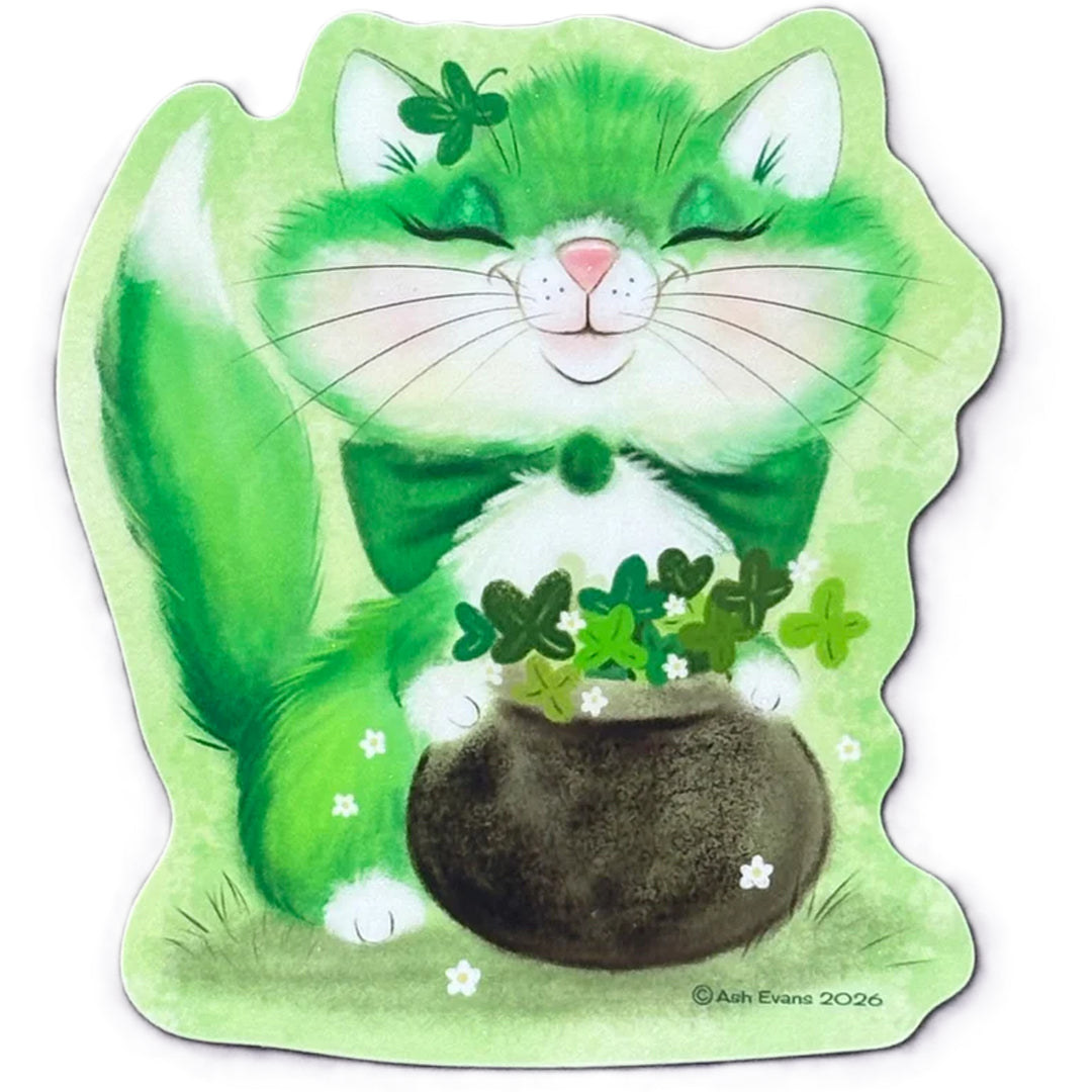 Retro Calendar Cat Sticker March