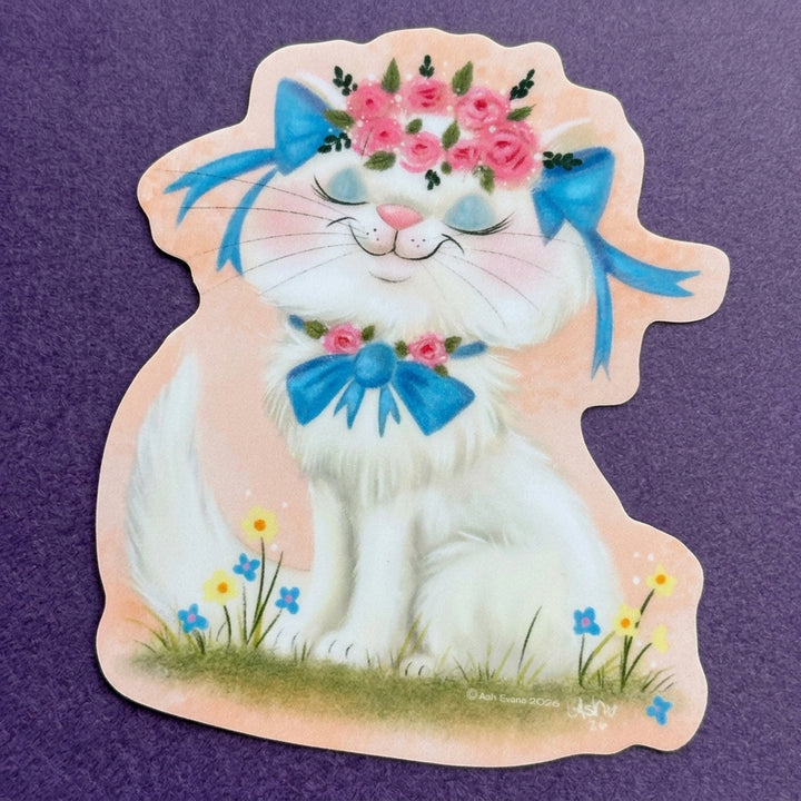 Retro Calendar Cat Sticker May