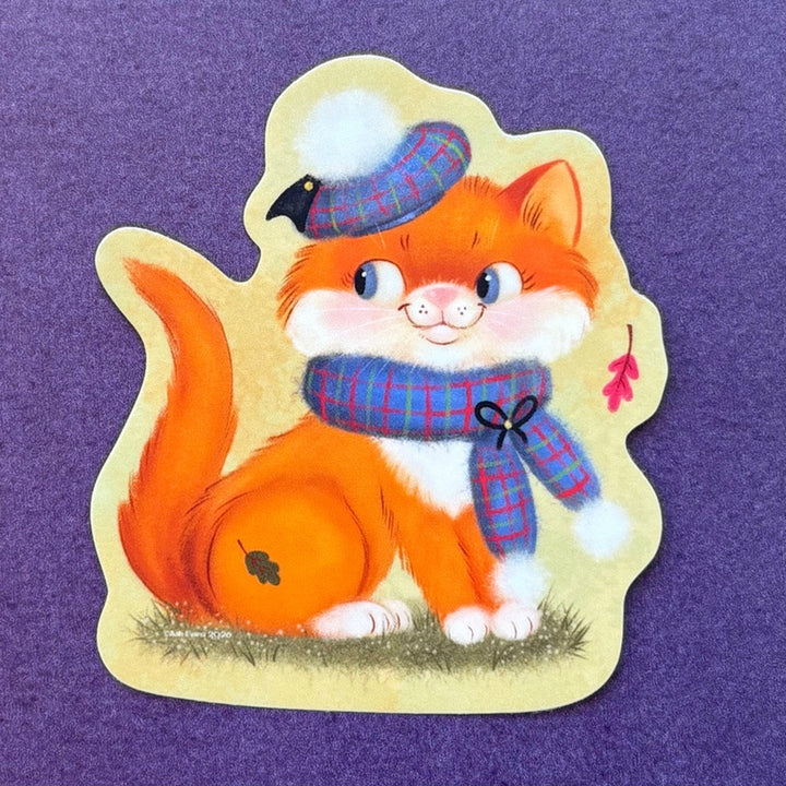 Retro Calendar Cat Sticker November