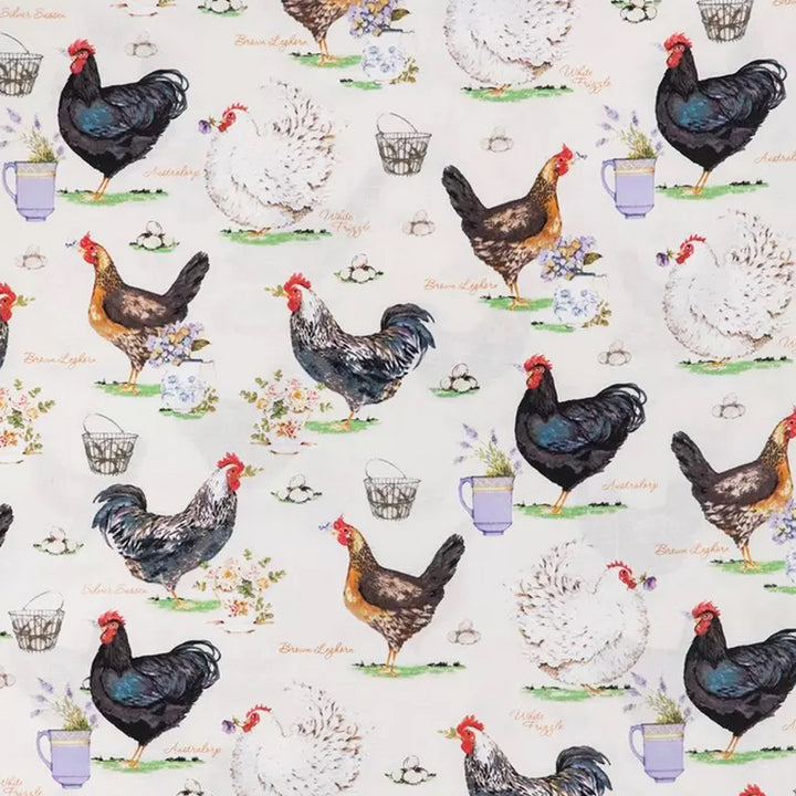 Roosters Fancy Microwave Bowl Cozy Potholder Fabric Sample