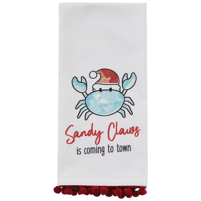 Sandy Claws Crab Kitchen Towel