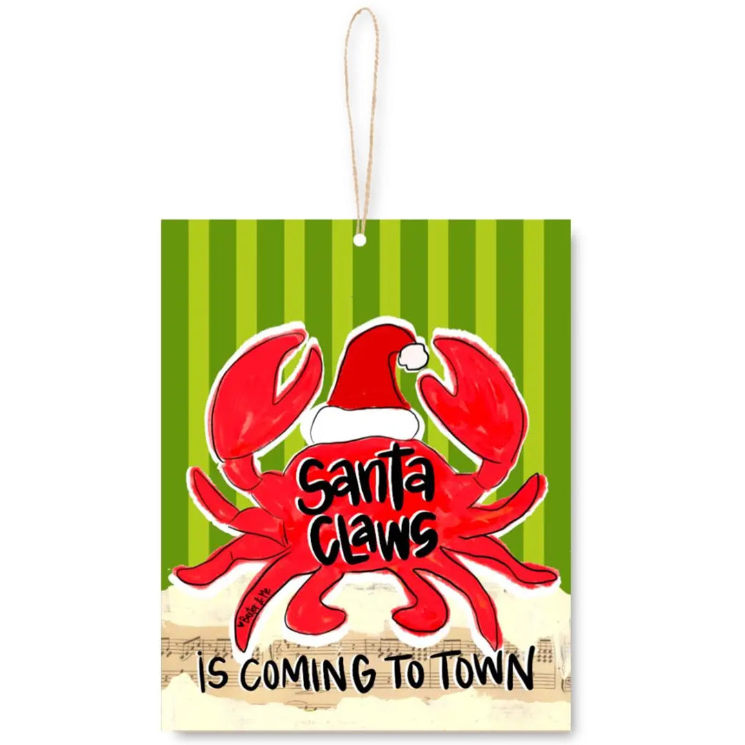 Santa Claws Is Coming To Town Red Crab Ornament