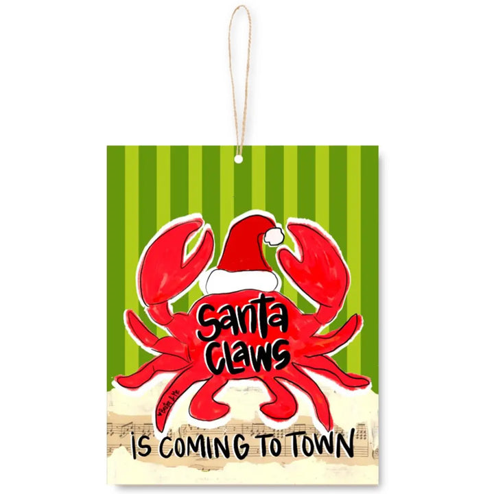 Santa Claws Is Coming To Town Red Crab Ornament