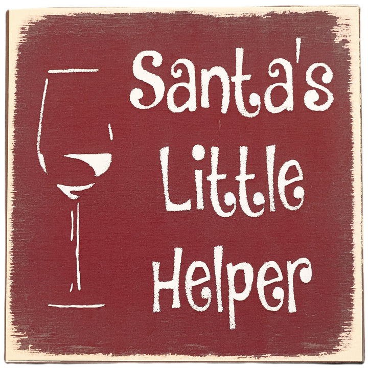 Print Block - (wine) Santa&