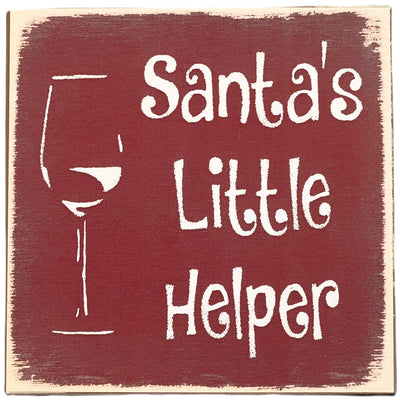 Print Block - (wine) Santa's little helper.