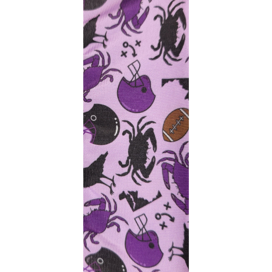 Maryland Raven, Crabs and Football Hair Scrunchie design pattern