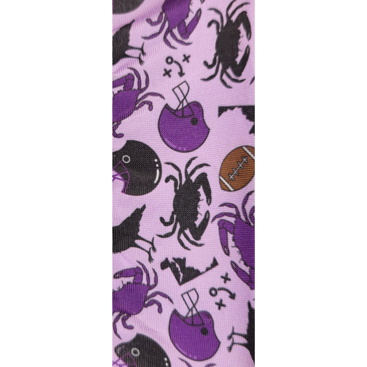 Maryland Raven, Crabs and Football Hair Scrunchie design pattern