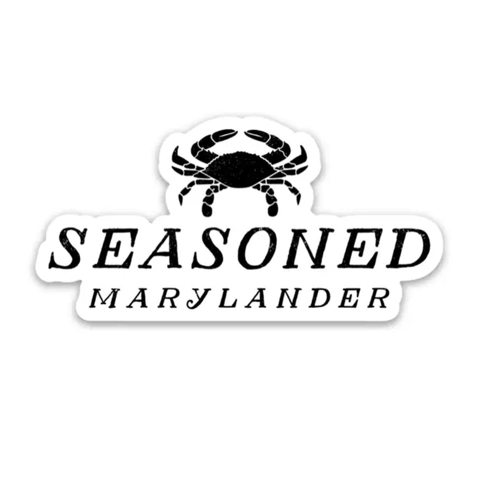 Seasoned Marylander Crab Vinyl Sticker