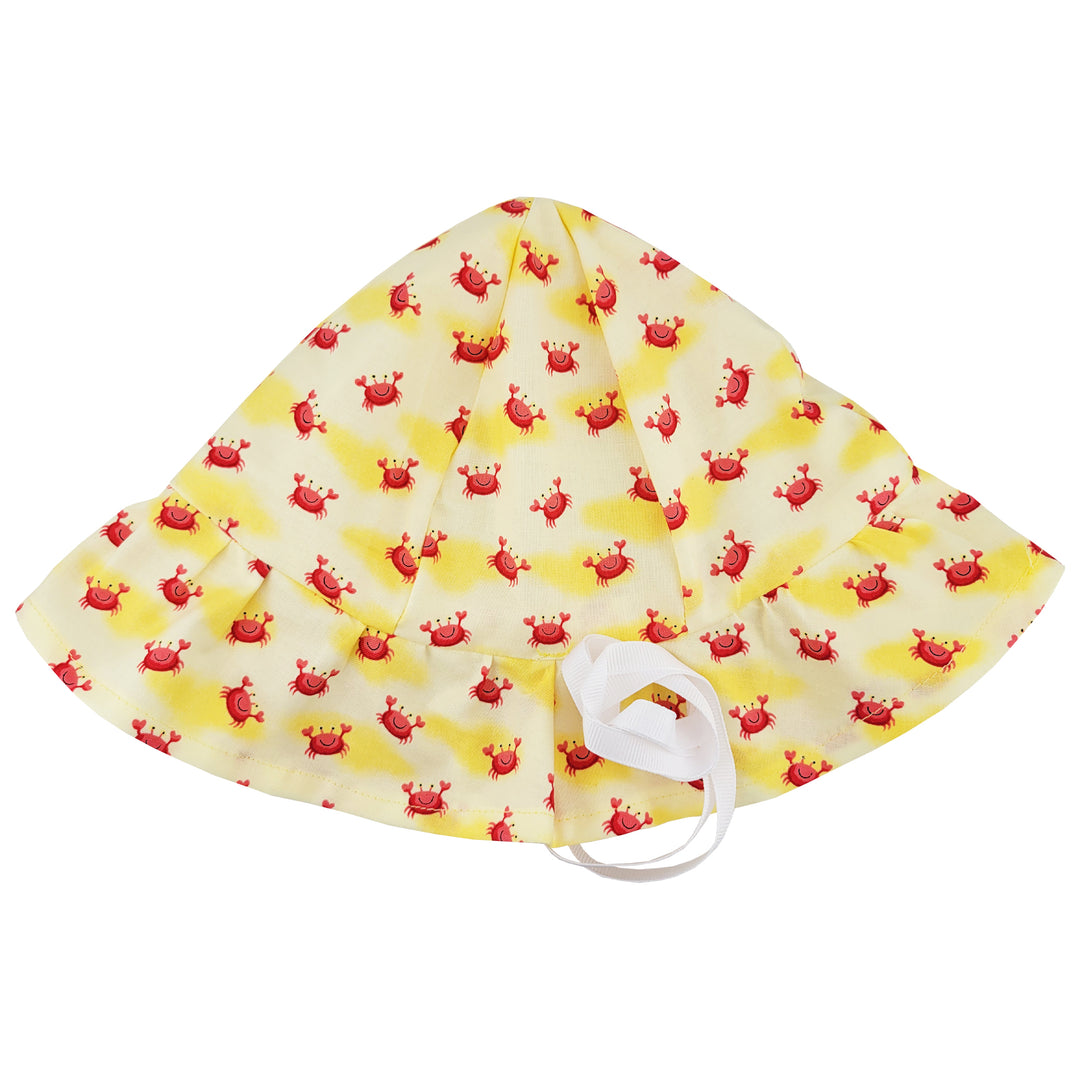 Baby Sun Hat - Smiley Sand Crabs