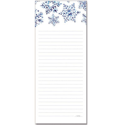 Seasonal Floral Magnetic Notepad - Snowflakes