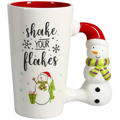 Holiday Fun Latte Mug - Snowman - Shake Your Flakes