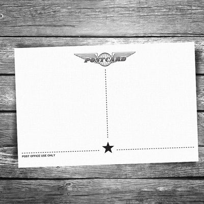 Postcard - State Names USA Flag Style Design (back)