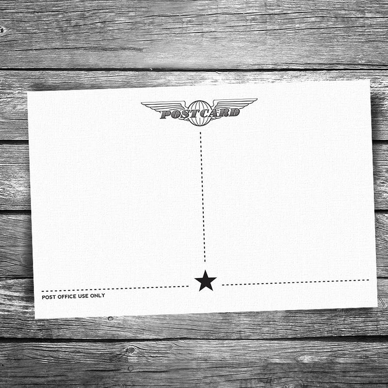 Postcard - State Names USA Flag Style Design (back)
