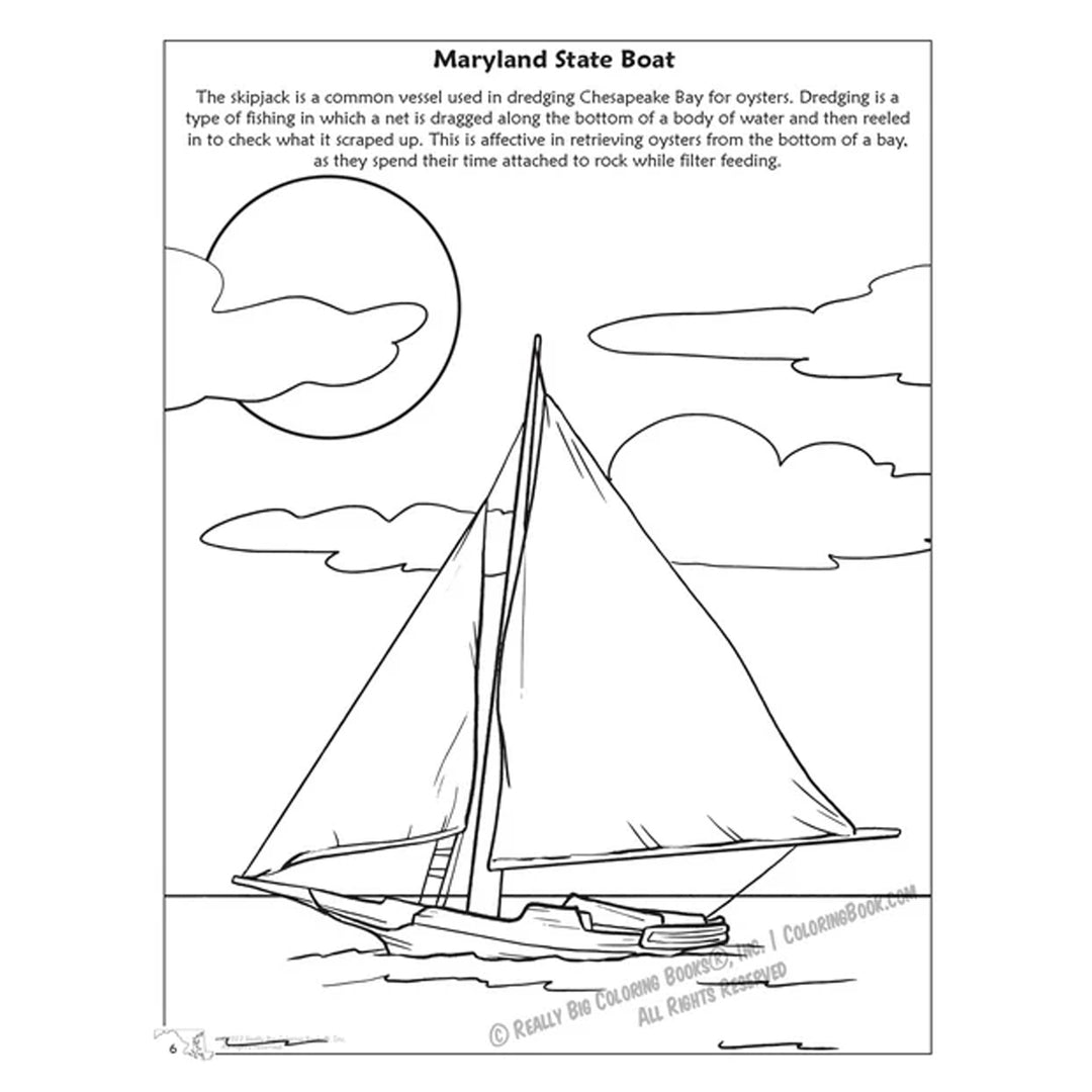 State of Maryland Coloring &amp; Activity Book - Inside Page