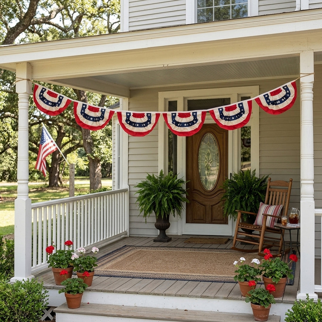 American Flag String Bunting 6 Panels 9&