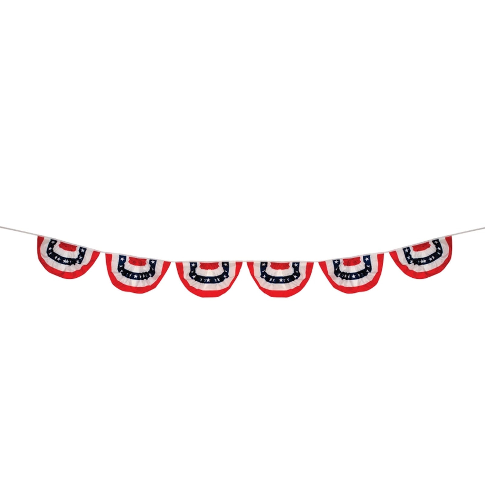 American Flag String Bunting 6 Panels 9' Long