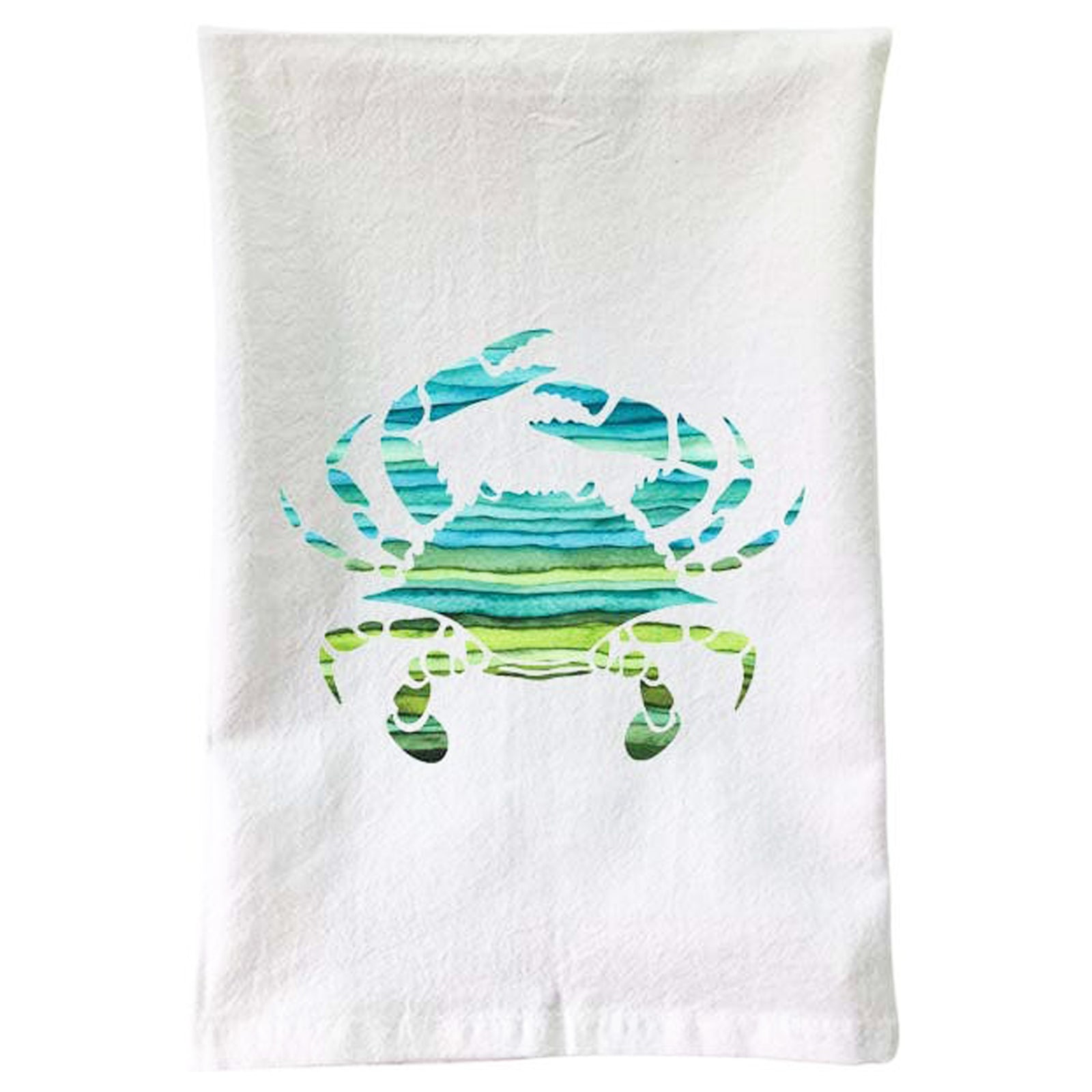 Striped Crab Kitchen Flour Sack Towel
