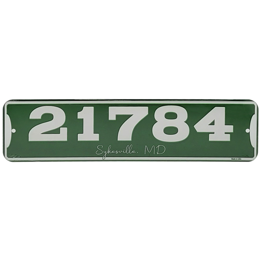 Zip Code &amp; Town Aluminum Signs - 21784 Sykesville, MD