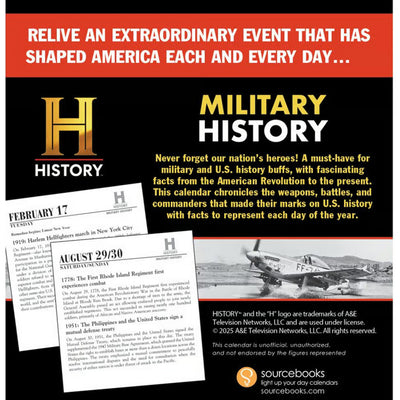 This Day in Military History 2026 Boxed Calendar History Channel