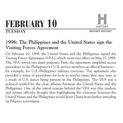 This Day in Military History 2026 Boxed Calendar History Channel Inside Page