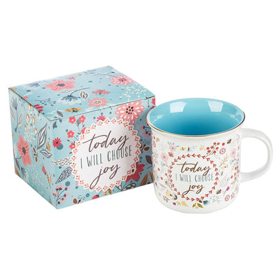 Today I Will Choose Joy Gold Rim Coffee Mug (box)