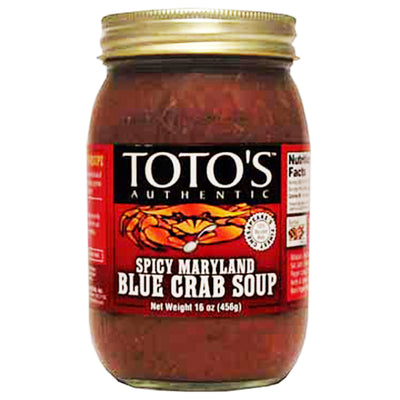 Toto's SPICY Maryland Blue Crab Soup 16oz.