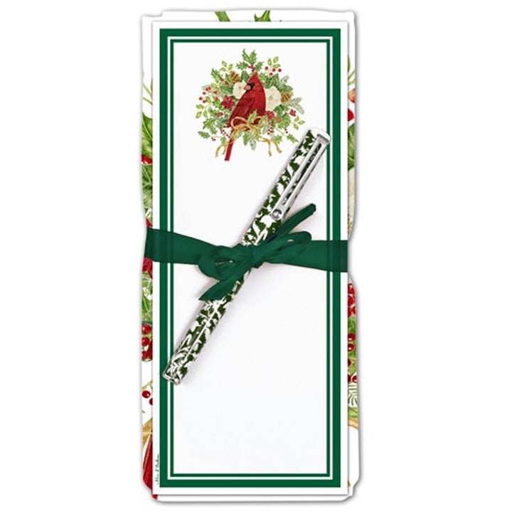 Towel, Notepad, Pen Set - Cardinal Winter