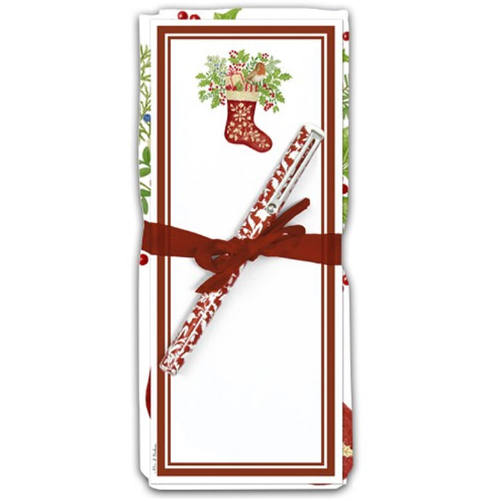 Towel, Notepad, Pen Set - Holiday Stocking