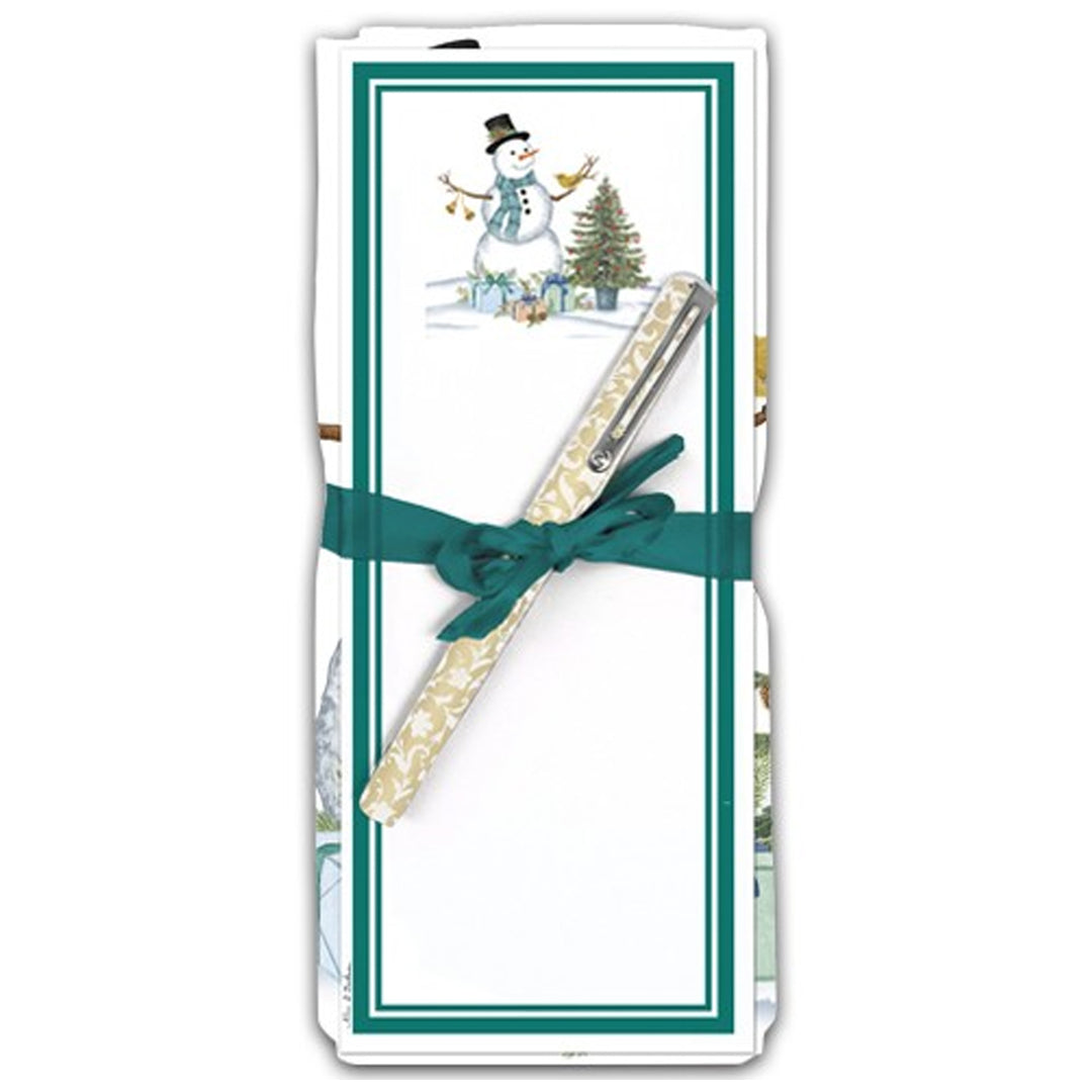 Towel, Notepad, Pen Set - Snowman Winter Wonders