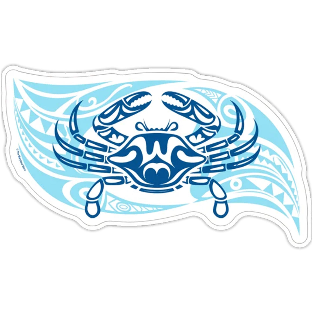 Tribal Tattoo Crab Die Cut Sticker