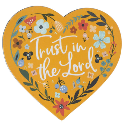 Trust in the Lord Heart Shaped Magnet