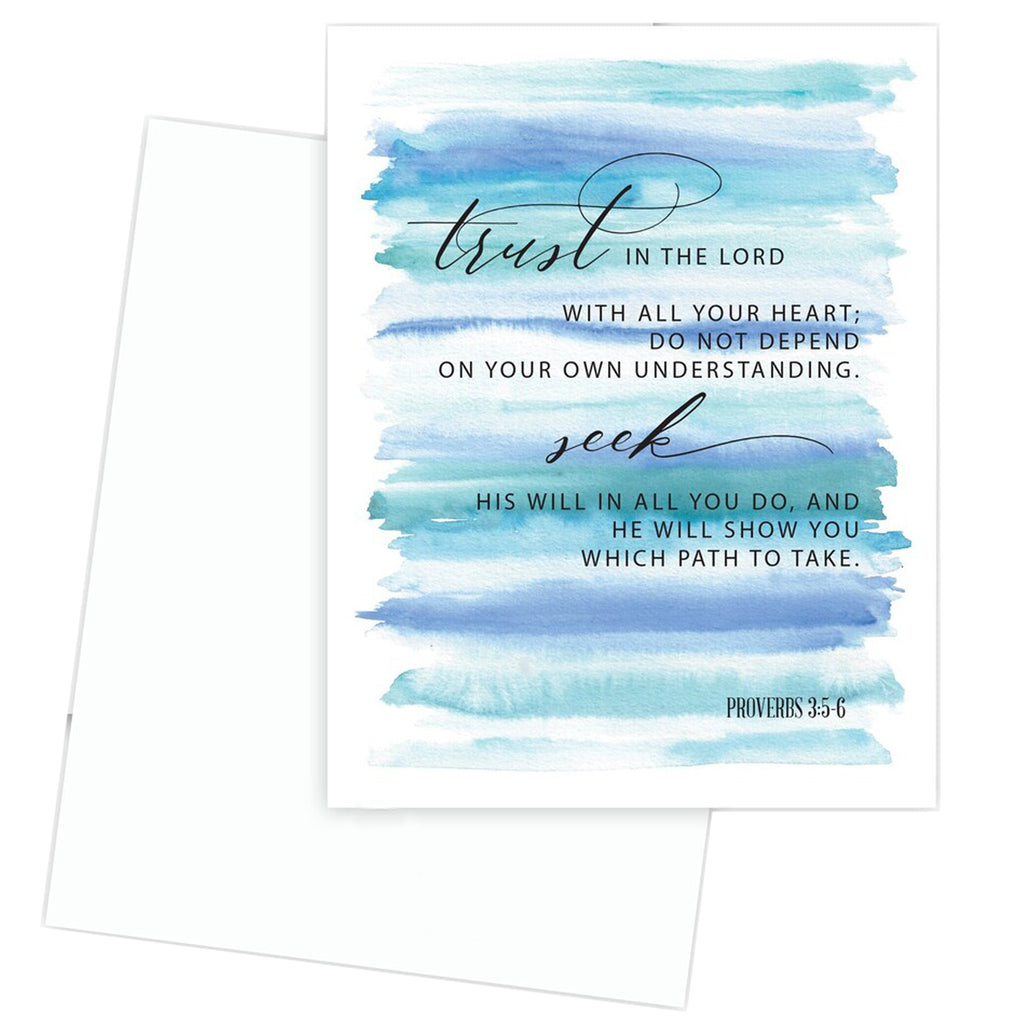 Christian Art Gifts Trust in The Lord Proverbs 3-5 Writing Paper Set