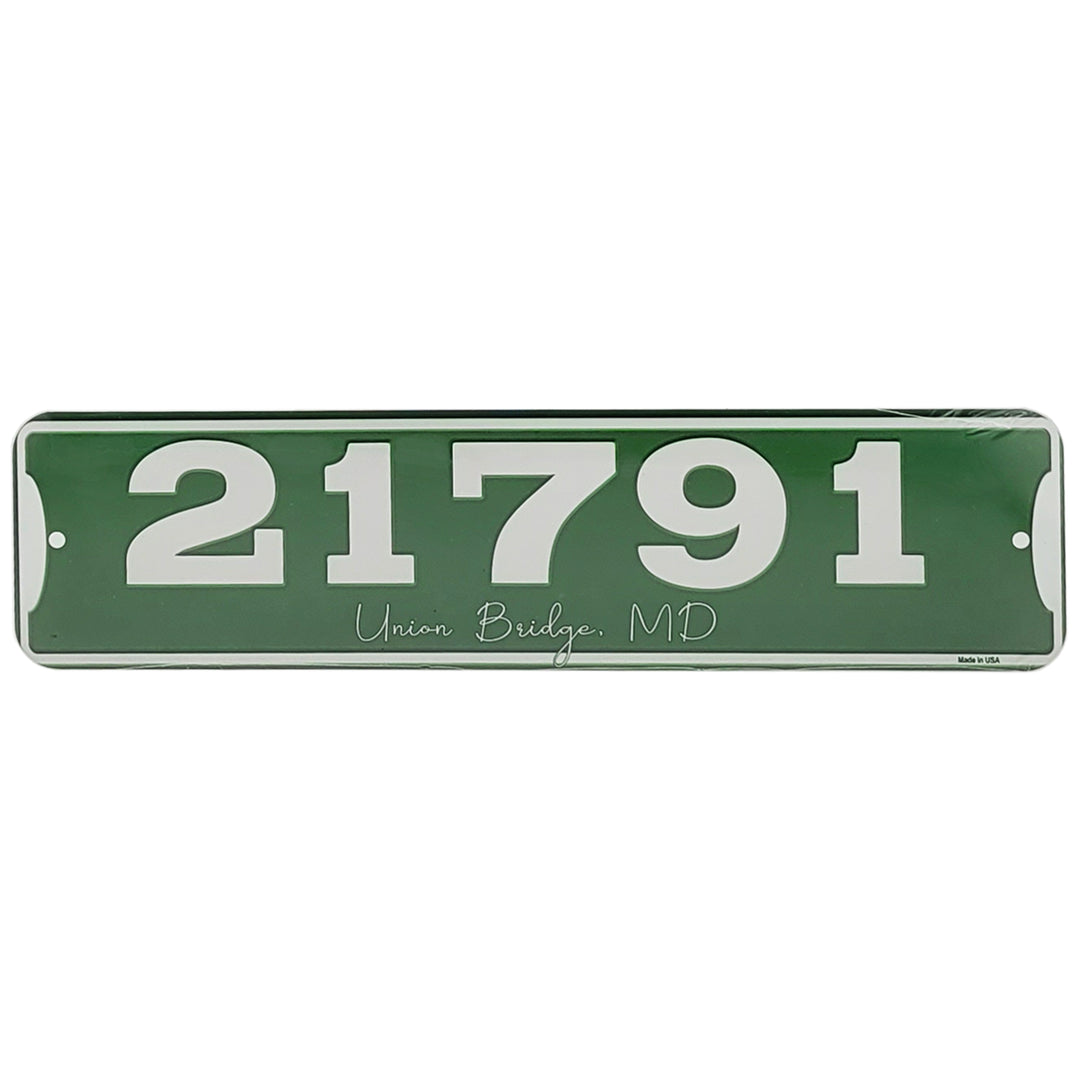 Zip Code &amp; Town Aluminum Signs - 21791 Union Bridge, MD