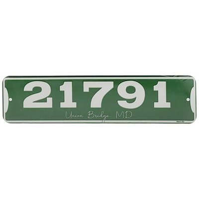 Zip Code & Town Aluminum Signs - 21791 Union Bridge, MD