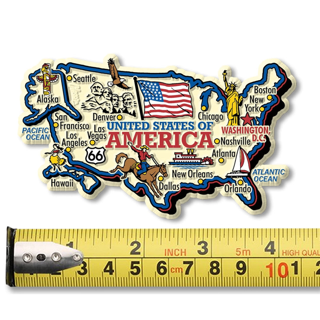 United States Country Map Magnet Size